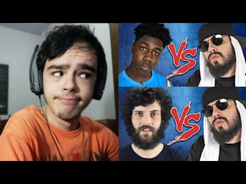 REACT (2 EM 1) Diogo Defante Vs. Mussoumano/ Abelha Vs. Mussoumano - Batalha de Youtubers