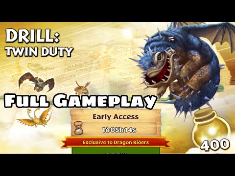 DRILL: TWIN DUTY FULL GAMEPLAY - NEW GAUNTLET EVENT - Dragons: Rise of Berk