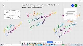 Rectangular Prism - Changing Attributes Effect on Volume and Surface Area