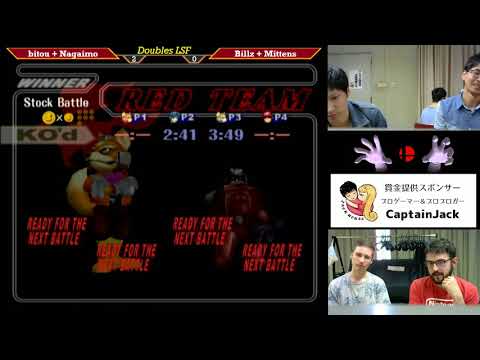 CrazyHand 2018 Doubles LSF - bitou + Nagaimo(Red) vs. Mittens + Billz(Blue)