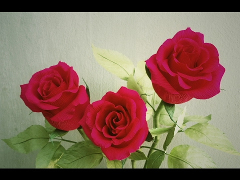 ABC TV | How To Make Ecuador Rose Paper Flower From Crepe Paper - Craft Tutorial