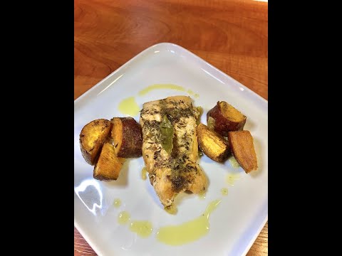 Easy Oven-Baked Salmon With Sweet Potatoes! Absolutely...