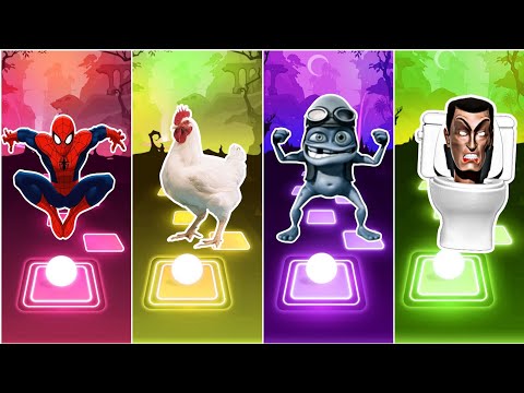 Tiles hop - SpiderMan vs Chicken vs Crazy frog vs Skibidi Toilet