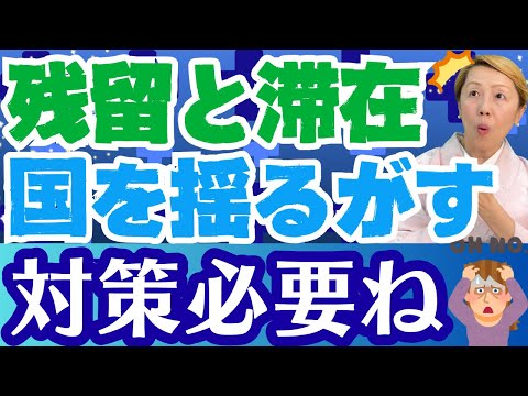 【外国人問題】不法残留と不法滞在の違いとは？不法就労/不法移民【ルールを作ろう】