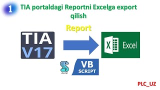 TIA portaldagi Reportni Excelga export qilish #plc #vbscript
