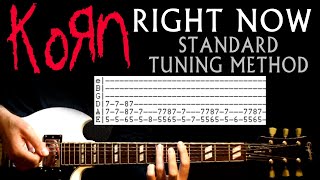 Korn Right Now 6 String Standard Tuning Guitar Lesson / Guitar Tabs / Guitar Chords / Guitar Cover