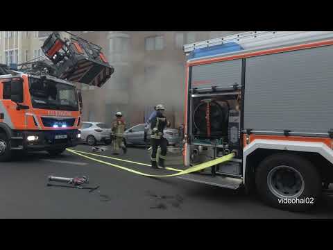 Feuerwehr Großeinsatz Berlin Neukölln Hermannstraße /Okerstraße am 22.2.20  um ca, 16:00