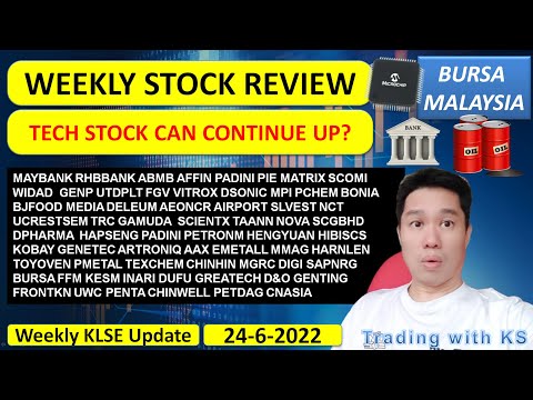 Weekly KLSE BURSA Update - 24-7-2022 - TECH STOCK CAN CONTINUE UP?💥MAYBANK RHBBANK ABMB AFFIN PADINI