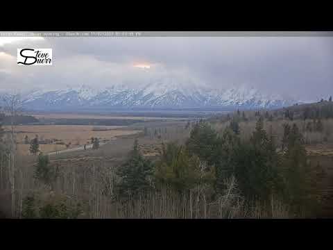 Teton Time Lapse of sunset viewed from Buffalo Valley on November 7, 2023