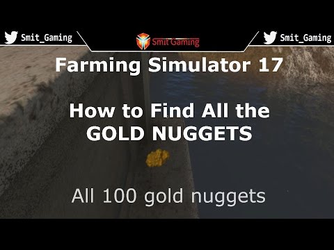 Farming Simulator 17 -  How to find all the GOLD nuggets, GOLDCREST VALLEY MAP