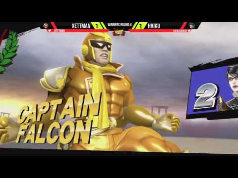 Over9K 2017 June: Xettman (Cpt Falcon) vs Haiku (Bayonetta) - Winners Round 4 - Smash Wii U