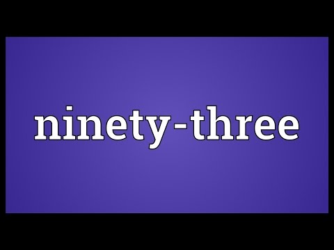 Ninety-three Meaning