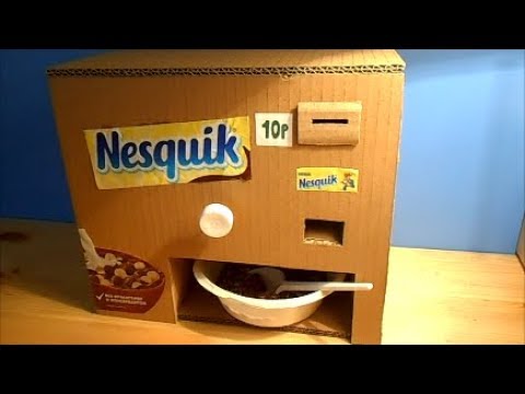 Автомат для Nesquik своими руками из картона