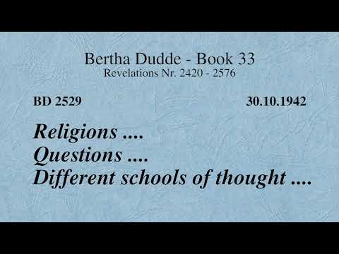 BD 2529 - RELIGIONS .... QUESTIONS .... DIFFERENT SCHOOLS OF THOUGHT ....