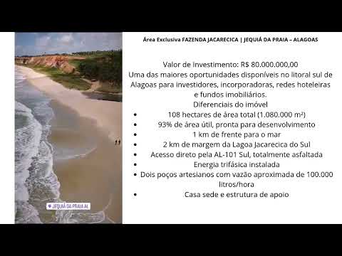 FAZENDA JACARECICA  JEQUIÁ DA PRAIA – ALAGOAS