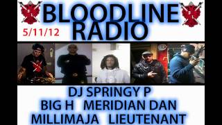 DJ SPRINGY P BIG H MERIDIAN DAN MILLIMAJA LIEUTENANT BLOODLINE RADIO 5.11.12 FULL SET