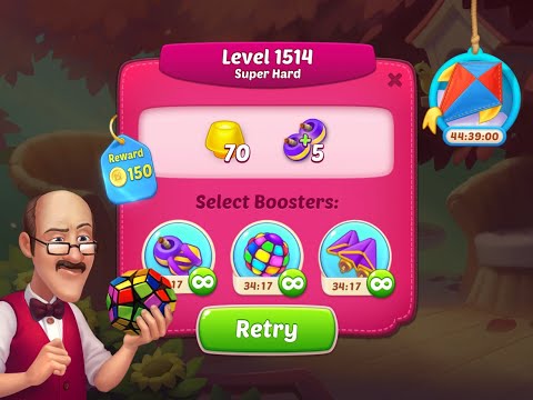 [ Homescapes ] Super Hard level 1514 - level 1515, Gameplay