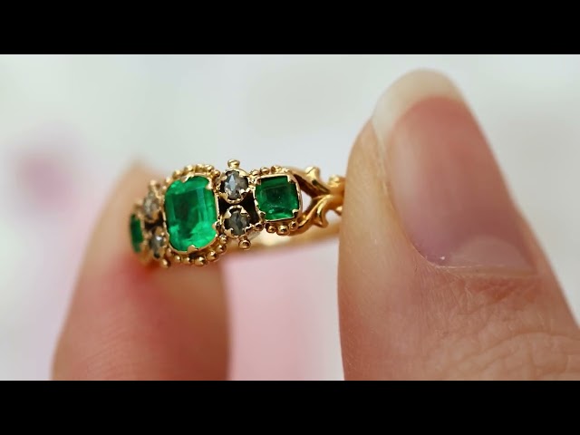 Vídeo relacionado con Ginger Lyne Collection Henrietta Elven - Anillo ovalado con piedras de acro, diseño de rama de árbol, color rojo y dorado