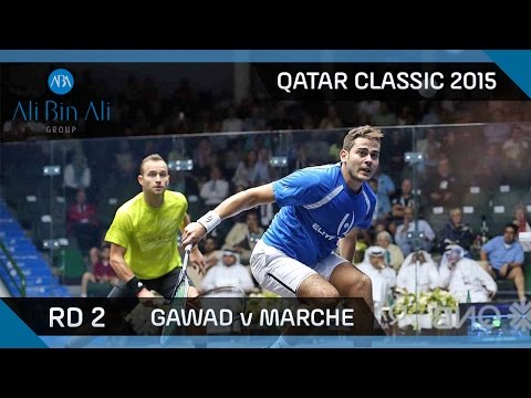 Squash: Qatar Classic 2015 - Men's Rd 2 Highlights: Gawad v Marche
