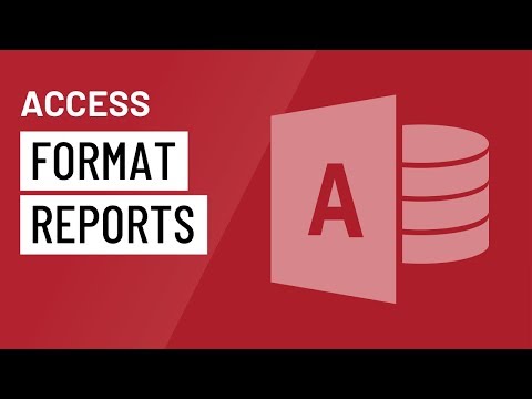 Access Formatting Reports
