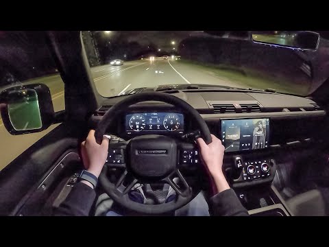 2022 Land Rover Defender 90 V8 - POV Night Drive (Binaural Audio)