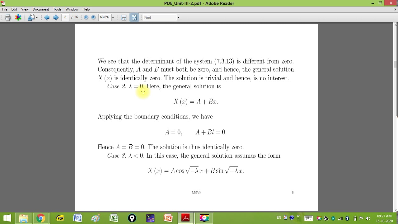 Vibrating String Problem
