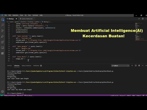 , title : 'MEMBUAT KECERDASAN BUATAN SENDIRI! Artificial Intelligence(AI). Virtual Assistant!'