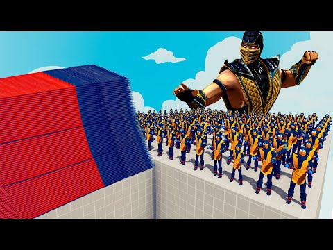 200x SCORPION (MORTAL KOMBAT) + 1x GIANT vs EVERY GOD - Totally Accurate Battle Simulator TABS