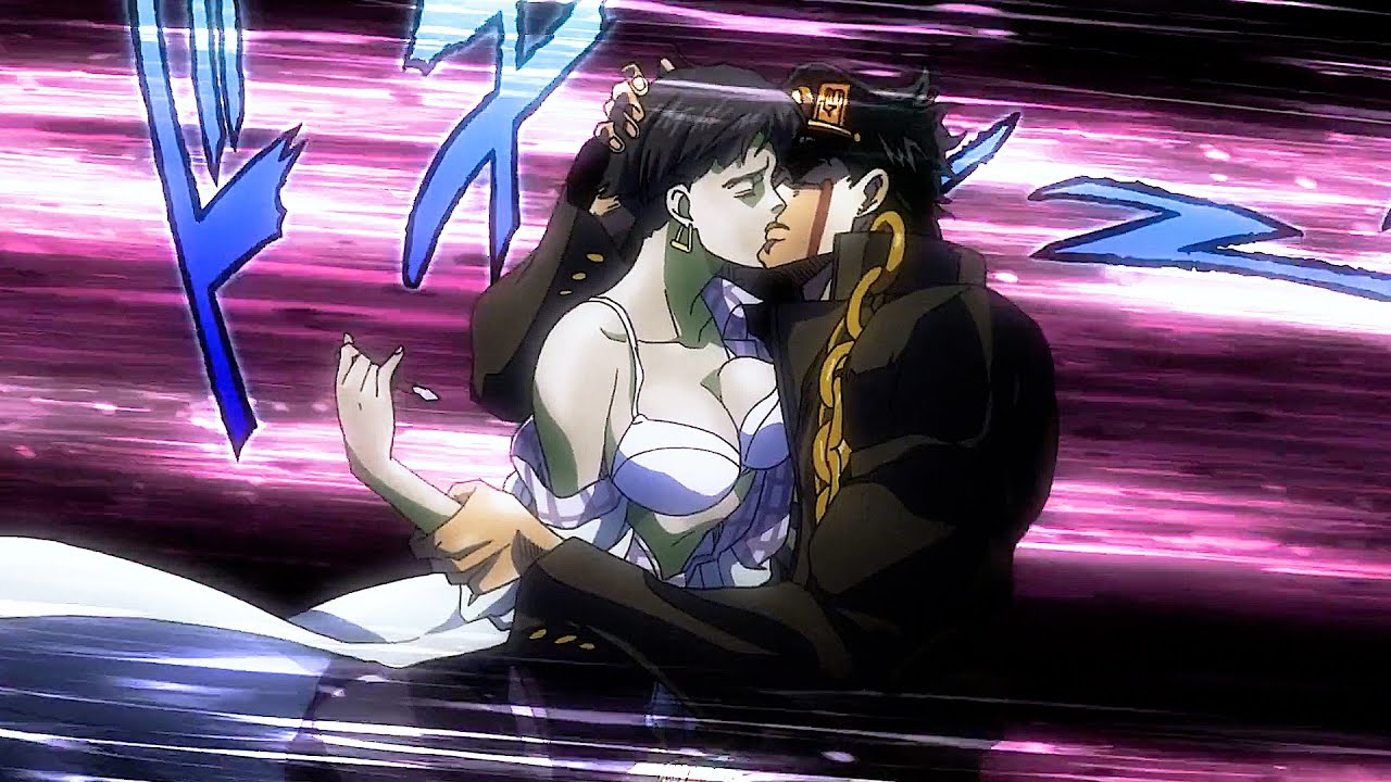 ジョジョ-Jotaro gives Kakyoin's Stand a first kiss to save his teacher