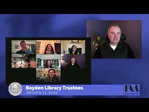 Thumbnail for Board of Library Trustees Meeting 1/11/22