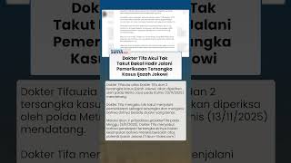 Bakal Hadir Pemeriksaan Tersangka Kamis Esok, Dokter Tifa Akui Tak Takut: Kami di Jalan yang Benar