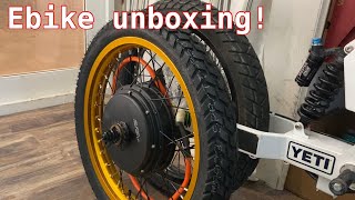 Enduro ebike motor kit unboxing!(qs205 motor sabvaton 72200a controller and more!
