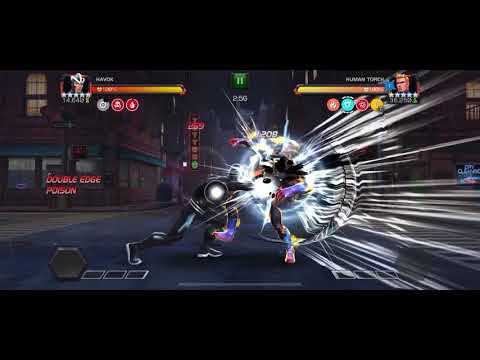 Mcoc Human Torch mini boss take down, Map5 Day1 of New Dr Doom AQ ( none buffet ) Havok