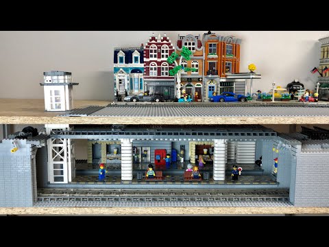 Bau einer Lego Stadt Teil 74. - Bahnhof unter der Stadt [9]