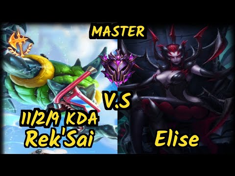 BJK Seonghwan (REK'SAI) vs ELISE - 11/2/9 KDA JUNGLE GAMEPLAY - KR Ranked MASTER