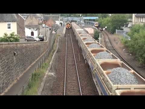 37423 and 37409 on 6K40 Mossend to Rose Street at Dunblane 24.06.13