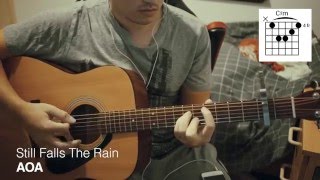 AOA (에이오에이) - Still Falls The Rain Acoustic Guitar Chords/Tutorial 기타 코드
