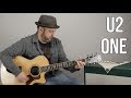 U2 "One" Easy Acoustic Song Lesson For Guitar