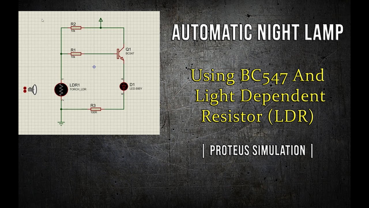 Automatic Night Light Using LDR  | Proteus Tutorial