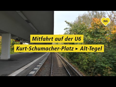 Mitfahrt auf der U6: Kurt-Schumacher-Platz bis Alt-Tegel