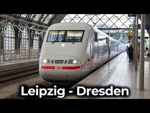 ICE 1 auf Umwegen nach Sachsen! | 4K Führerstandsmitfahrt: Leipzig - Elsterwerda - Dresden | BR 401