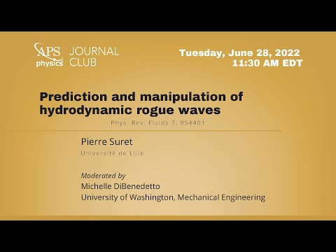 PRJC: Prediction and manipulation of hydrodynamic rogue waves