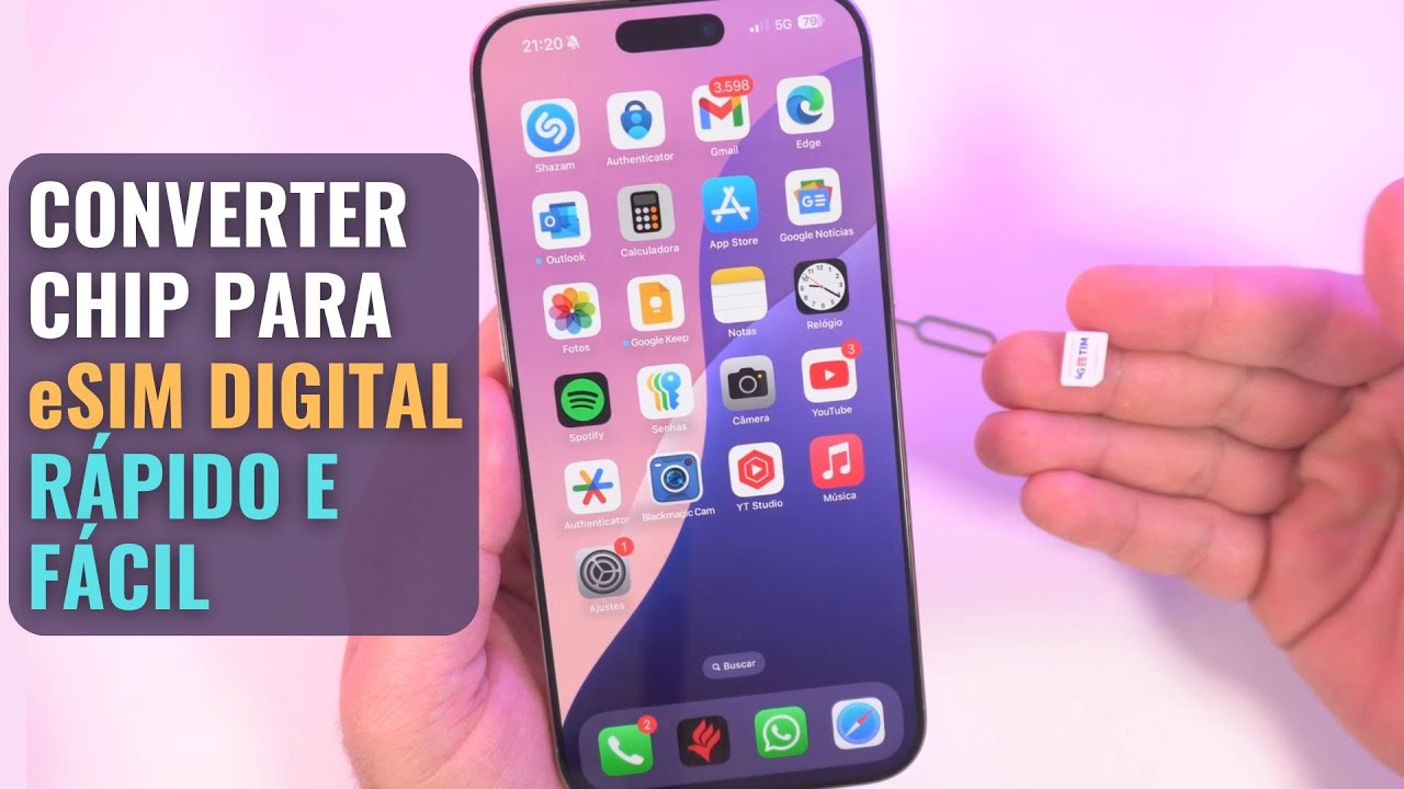 Como converter SIM para eSIM no iPhone