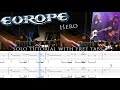 Europe - Hero guitar solo lesson (with tablatures and backing tracks)