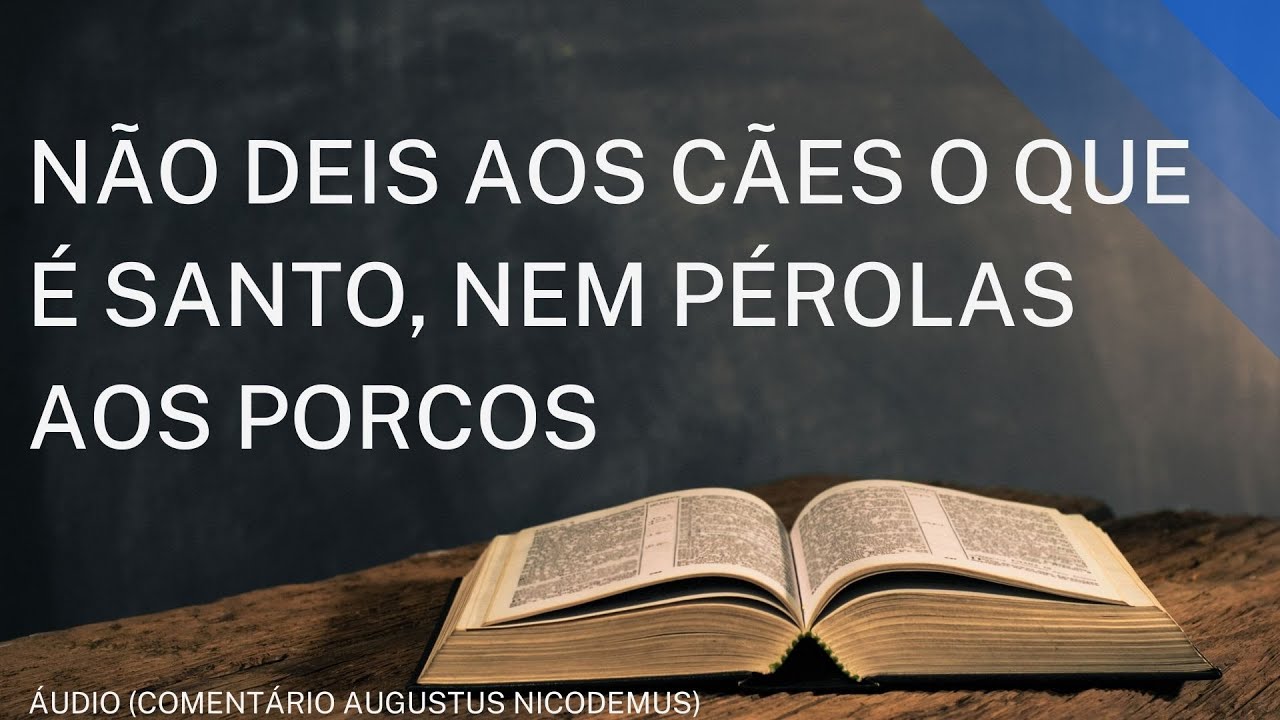 WHAT DOES IT MEAN NOT TO GIVE TO DOGS WHAT IS HOLY, OR PEARLS TO PIGS?