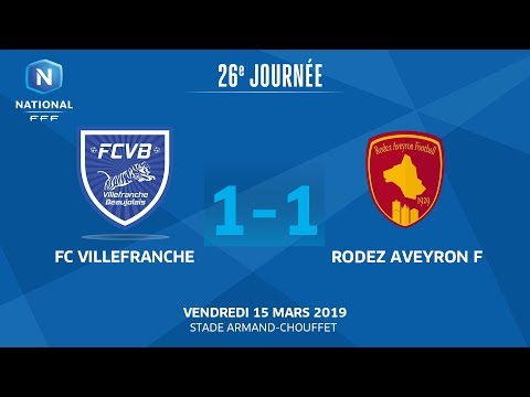 J26 : FC Villefranche B. - Rodez Aveyron F. (1-1), le résumé I National FFF 2018-2019