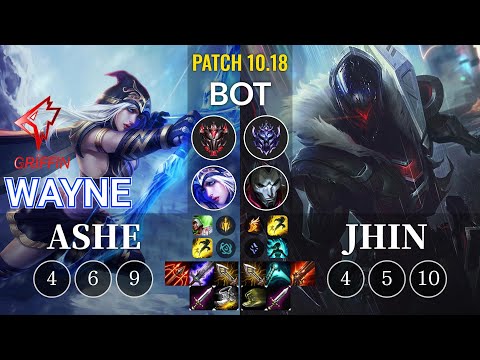 GRF Wayne Ashe vs Jhin Bot - KR Patch 10.18
