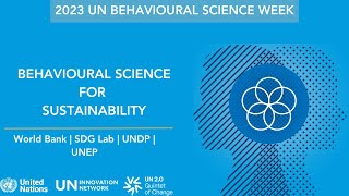 Behavioural Science for Sustainability