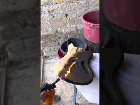 Shou sugi ban guitar body