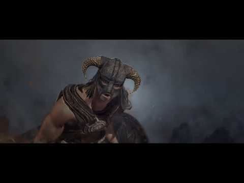 Esbern has a stroke and narrates the Skyrim trailer
